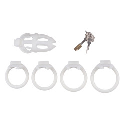 CockLock Cage de chasteté Skelly L 11 x 3.6cm Blanche